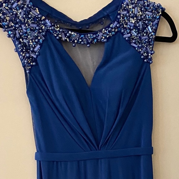 bcbg royal blue gown